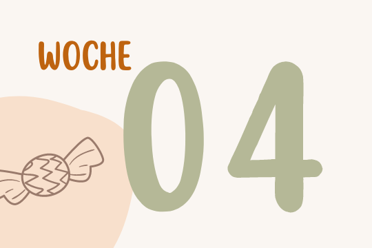Woche 4 - Eine Strichzeichnung von einem Bonbon